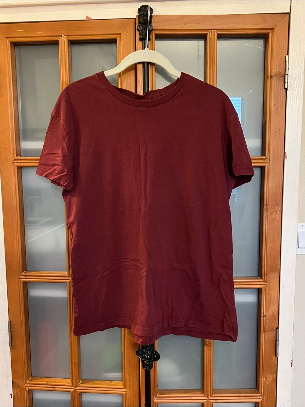 Men's Crew Neck T-Shirt - Burgundy